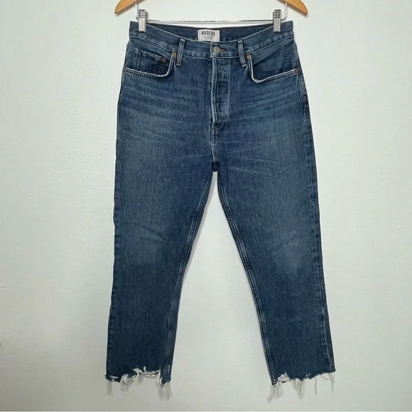 AGOLDE Riley High Rise Straight Crop in Veto Size 29